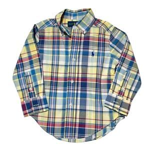 Ralph Lauren Plaid Button Down Shirt Size 2T